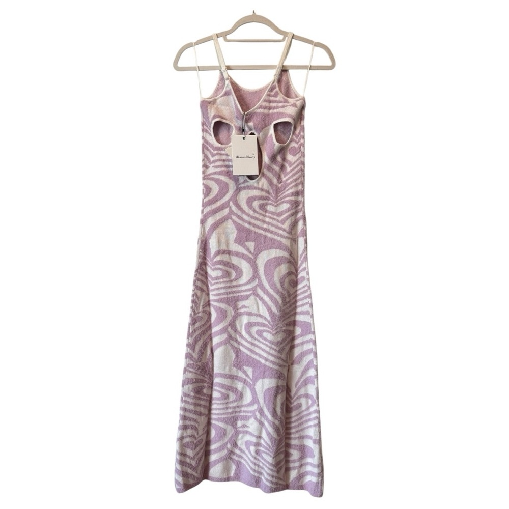 House of Sunny Groove Is In The Heart Hockney Midi Dress, Lavender Pink, XS, NWT - Picture 9 of 11